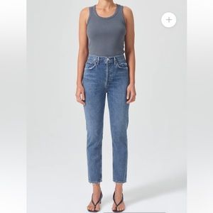 RILEY HIGH RISE STRAIGHT CROP IN FREQUENCY (non stretch) size 24
